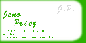 jeno pricz business card